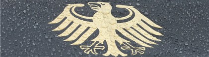 Bundesadler im Regen