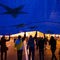 Demonstranten mit Europa-Flagge