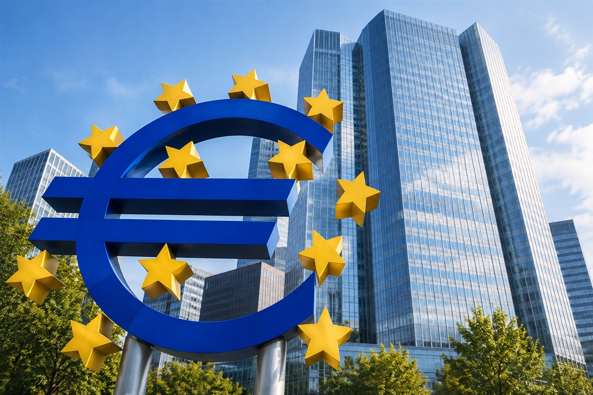 Eurosymbol vor der Europäischen Zentralbank in Frankfurt