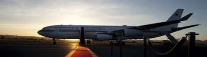 Airbus auf dem Flugfeld